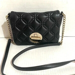 Kate spade black quilted leather handbag